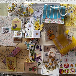 Vintage Ephemera EASTER Paper Pack Junk Journal Kit Mixed Media EASTER 28 Piece Scrapbook Clip Art