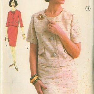 CLEARANCE SALE 1960s Wiggle Suit Advance 3173 Womens Sew Easy Mod Madmen 60s Vintage Sewing Pattern Size12 Bust 32 UNCUT image 2