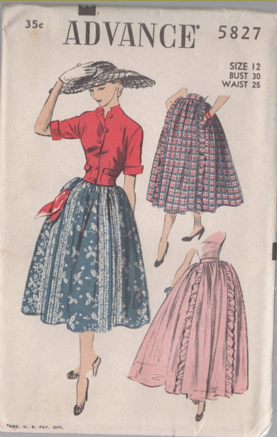 50s skirt sewing pattern