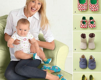 Misses Shoes and Matching Baby Shoes 3 Sizes S-M-L Sewing Pattern Simplicity 2278 Uncut