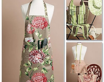 Butterick 5506 Garden, Crafting Aprons, Hat, Tote, Protective Sleeves Sewing Pattern