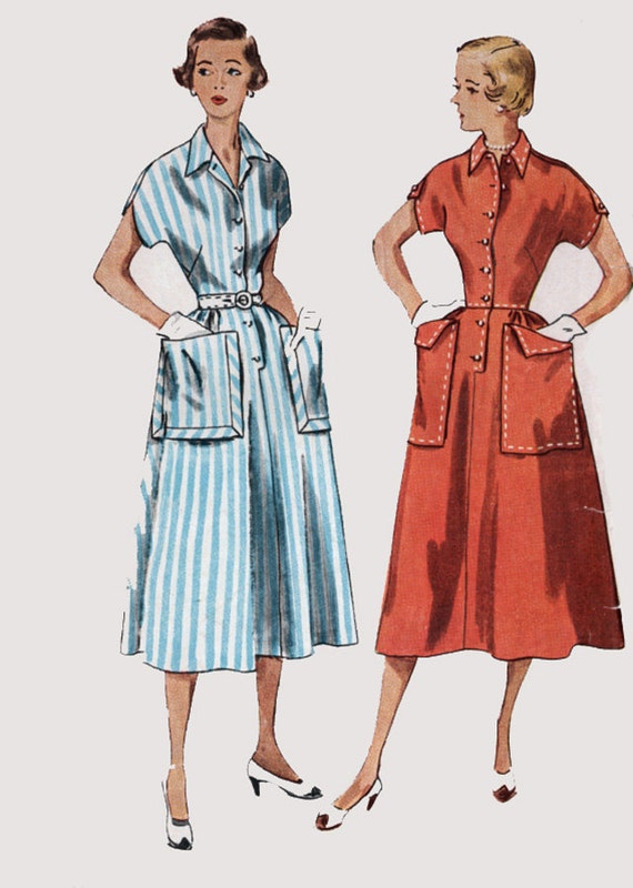 shirtwaist dress 1950s