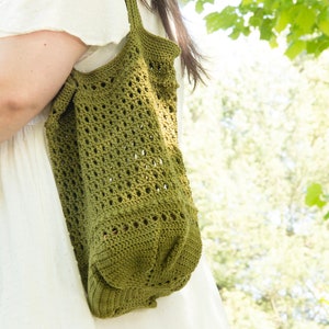 PATTERN: Crochet Bag Pattern Beach Bag Crochet Pattern for Shoulder Bag Crochet Pattern Tote Bag Crochet Pattern Project Bag Crochet Market