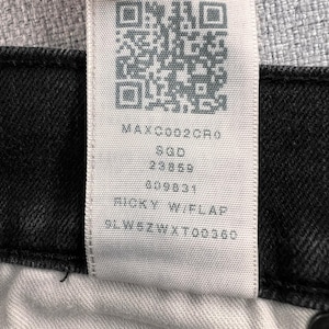 True Religion Ricky Relaxed Straight Jeans Mens 36x31 Black USA Made Denim Flaps image 13