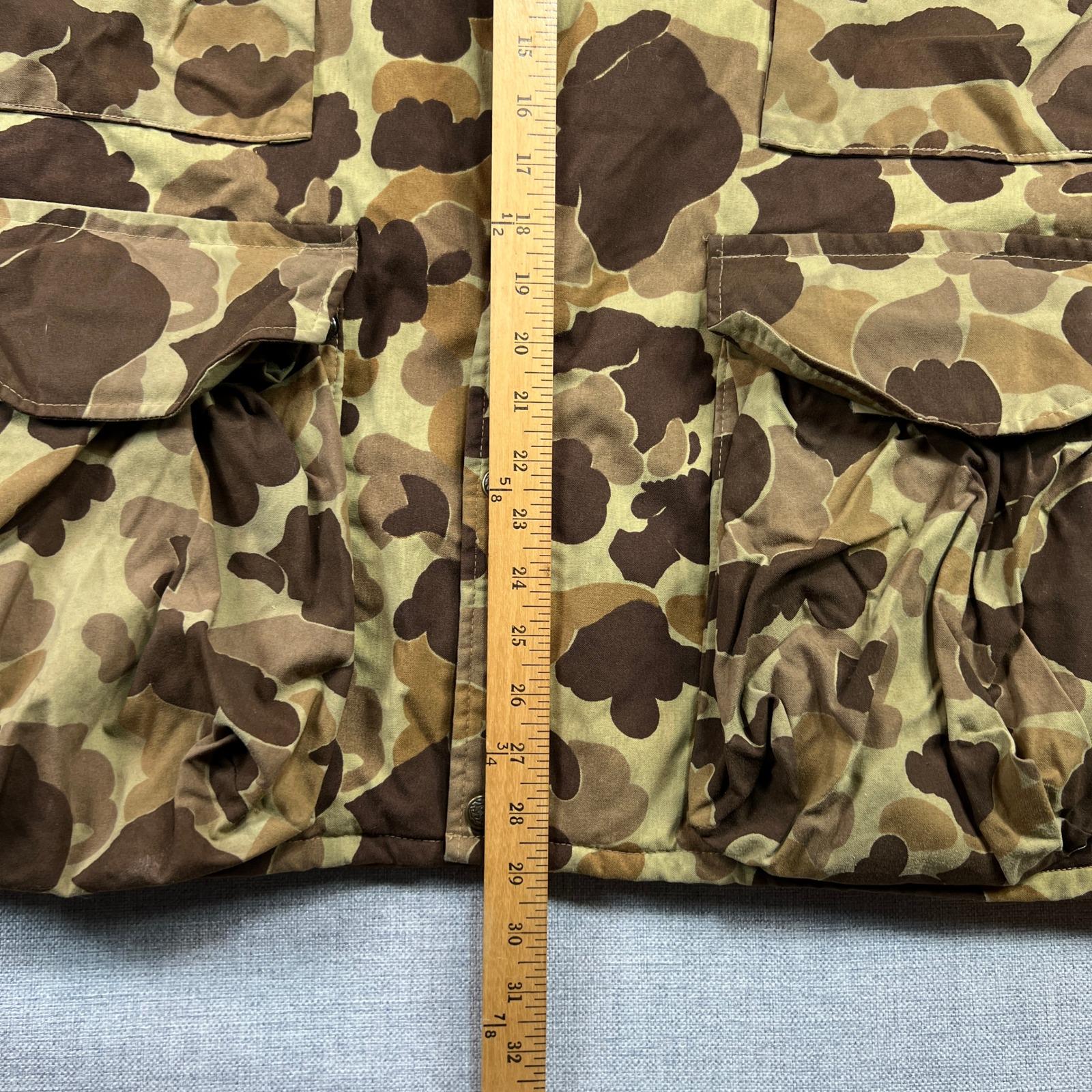 Vintage 90s Cabela's Gore-tex Duck Camo Hunting Parka Men L USA