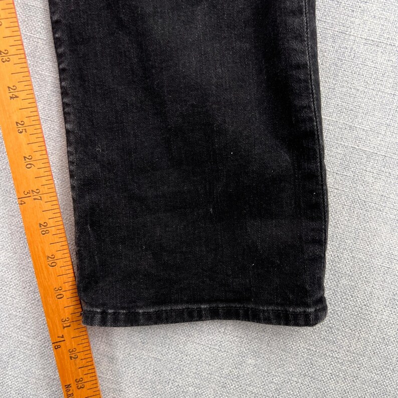 True Religion Ricky Relaxed Straight Jeans Mens 36x31 Black USA Made Denim Flaps image 8
