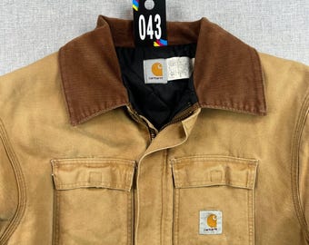 Vintage 90s Carhartt CQ186 Brown Mens 50 XXL Arctic Quilt Lined
