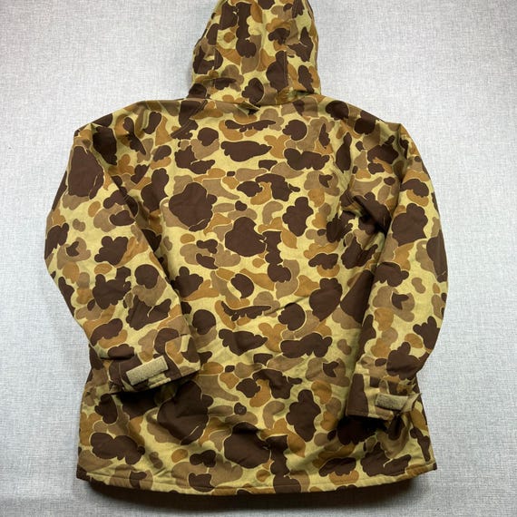 Vintage 90s Cabela's Gore-tex Duck Camo Hunting Parka Men L USA