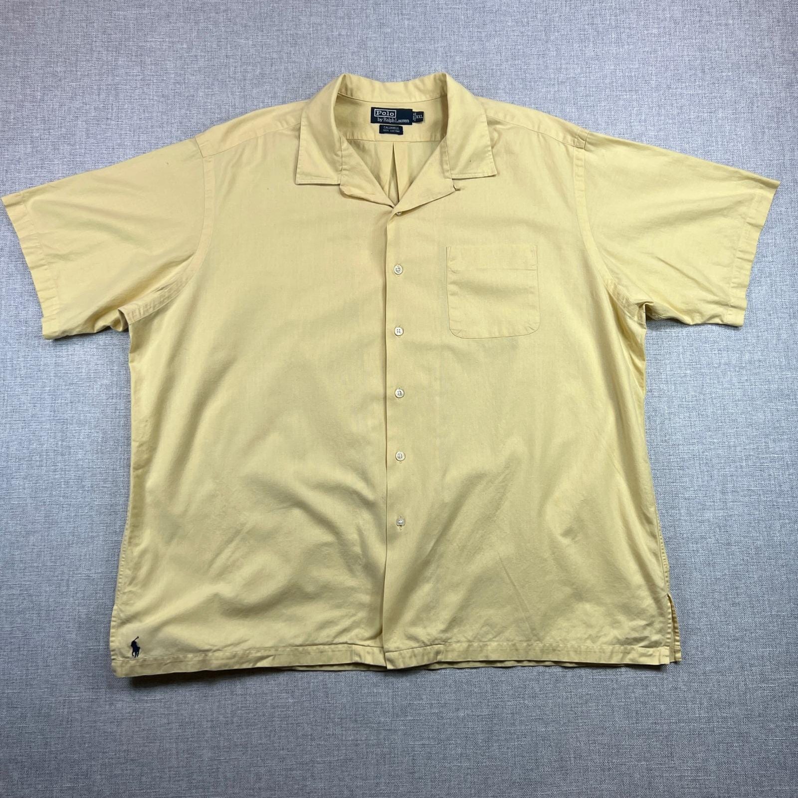 Polo Ralph Lauren caldwell シャツ XL Vintage Polo Ralph Lauren Caldwell Shirt Mens XXL Yellow Cotton