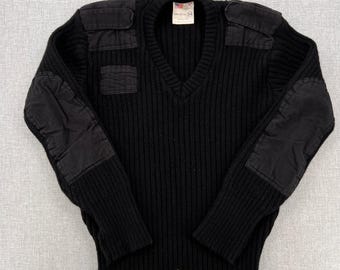 Rothco Commando Wool Sweater Military Tactical Men S/M Black Utility Rugged
