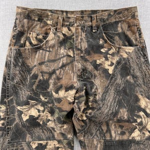 VTG 90s Wrangler Double Knee Camo Jeans Men 34x30 Made in USA Hunting Streetwear image 9