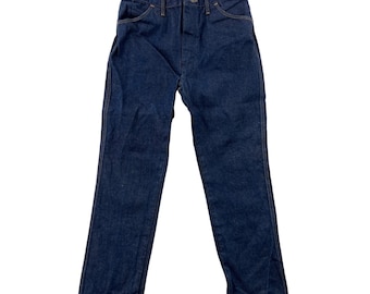 VTG 90s Rustler Dark Wash Raw Denim Jeans Men 36x30 (fits 34x30) USA Made Talon