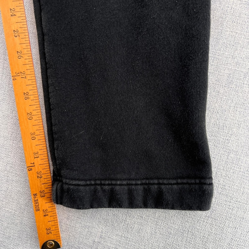 VTG Y2K Nike Fleece Sweatpants Joggers Men Large Black Athletic Lounge Swoosh image 6