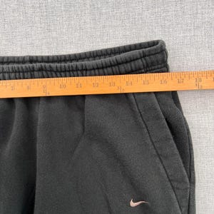 VTG Y2K Nike Fleece Sweatpants Joggers Men Large Black Athletic Lounge Swoosh image 5