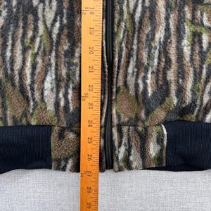 VTG Y2K Cabelas Treebark Hooded Camo Fleece Jacket Men XXL Mossy Oak Hunting USA image 8