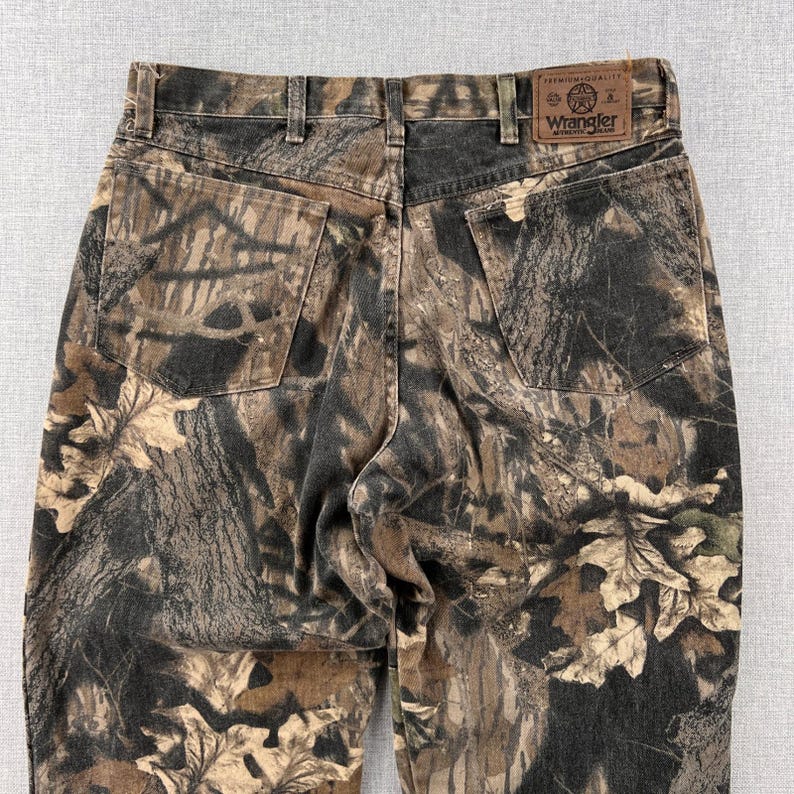 VTG 90s Wrangler Double Knee Camo Jeans Men 34x30 Made in USA Hunting Streetwear image 10