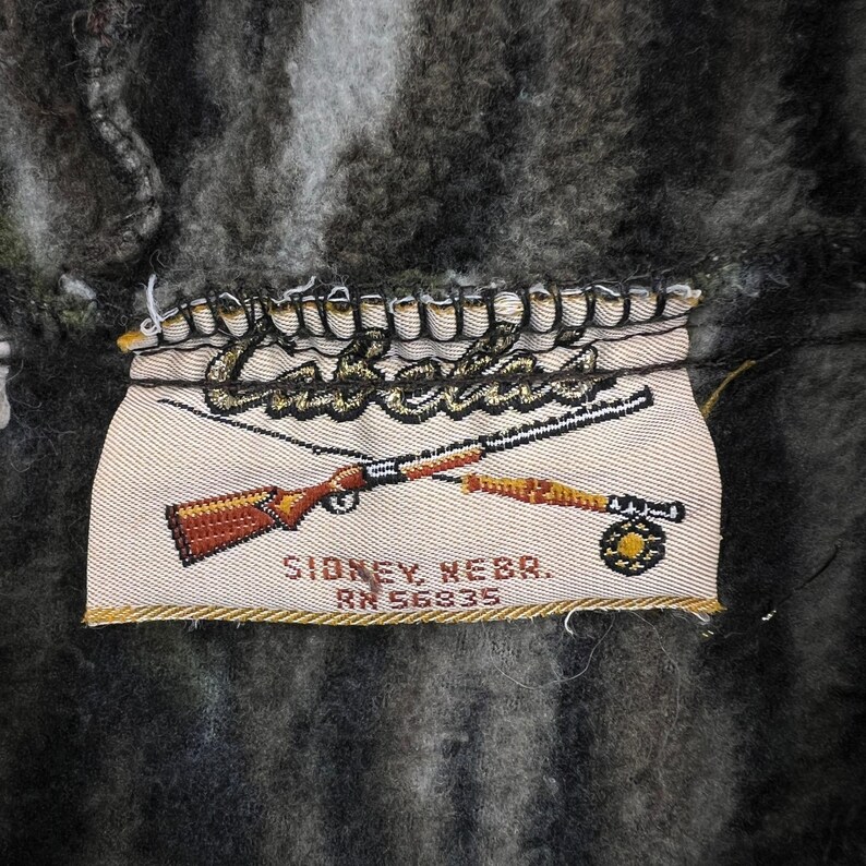VTG Y2K Cabelas Treebark Hooded Camo Fleece Jacket Men XXL Mossy Oak Hunting USA image 5
