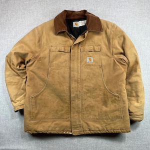 Vintage 1950s Green Cotton Work Jacket – Zip Front Chore Coat