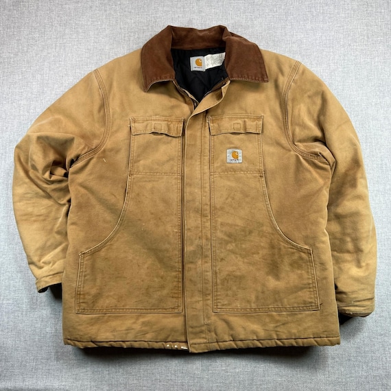 Vintage 90s Carhartt CQ186 Brown Mens 50 XXL Arctic Quilt Lined