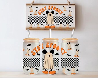 Vaso de cristal de Mickey Mouse para Halloween