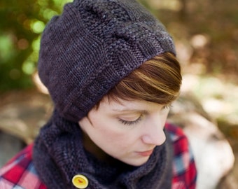 Garter Cable Hat (Knitting Pattern)