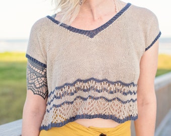 Lace Hem Tee (Knitting Pattern)