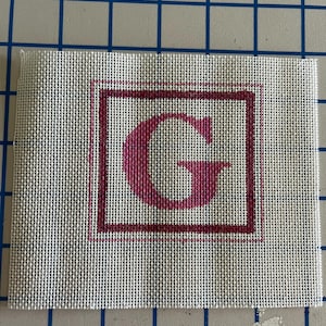 Custom Initial Needlepoint Canvas