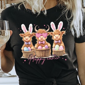 Easter Cow T-Shirt, Heifer Easter Day Shirt, Funny Easter Shirt, Gift For Easter, Easter Animal Shirt, Cute Easter Shirt, Easter Kids Tee