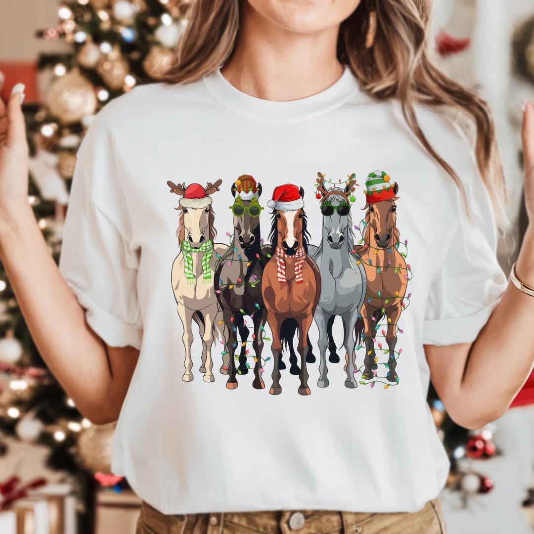 Christmas horse shirt