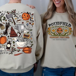 Sweat-shirt Fête des récoltes de Pottsfield, chemise murale sur le jardin, chemise Pottsfield, chemise d'Halloween, costume d'Halloween, vêtements d'Halloween