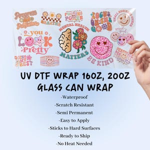 Custom UV DTF Wraps | Ready to Press Stickers | Cup Glass Wrap | 22&quot; Width Gang Sheet | For Tumblers, Wood, More | Custom Gang Sheet