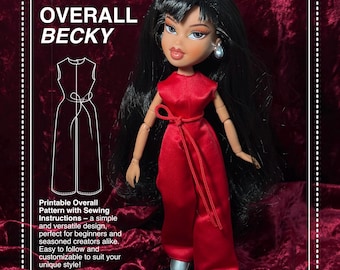 Bratz Doll Wide Leg Overall Sewing Pattern - Printable PDF for Custom Creations
