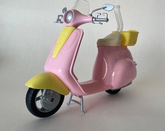 Barbie Pink & Yellow Scooter Moped