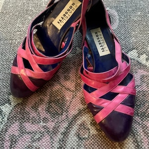 Vintage Fratelli Rossetti Leather Flats: 1980s Italian Woven Slip-Ons (Size 36 1/2)