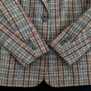 Veste Blazer En Pure Laine Vierge Weinberg Paris - Taille US 6 - Élégante à Carreaux (plaid) - Occasion Très Bon état
