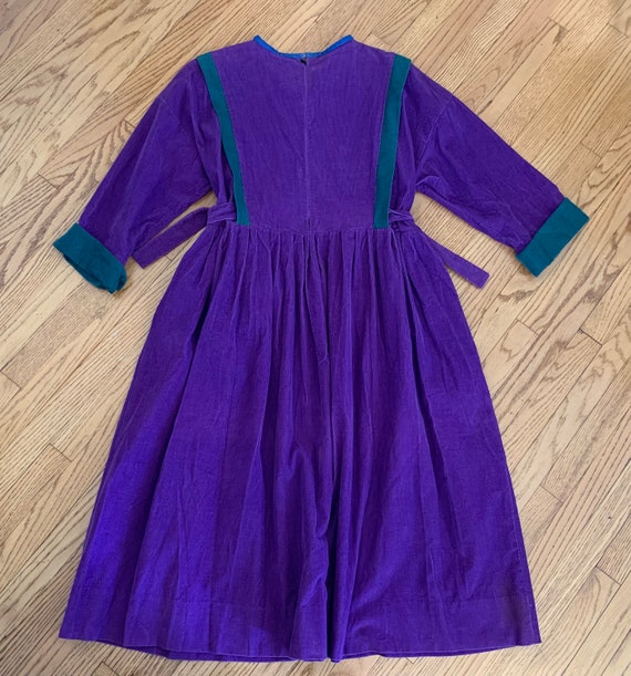 Gorgeous Vintage 1980's Purple Corduroy with Quil… - image 8