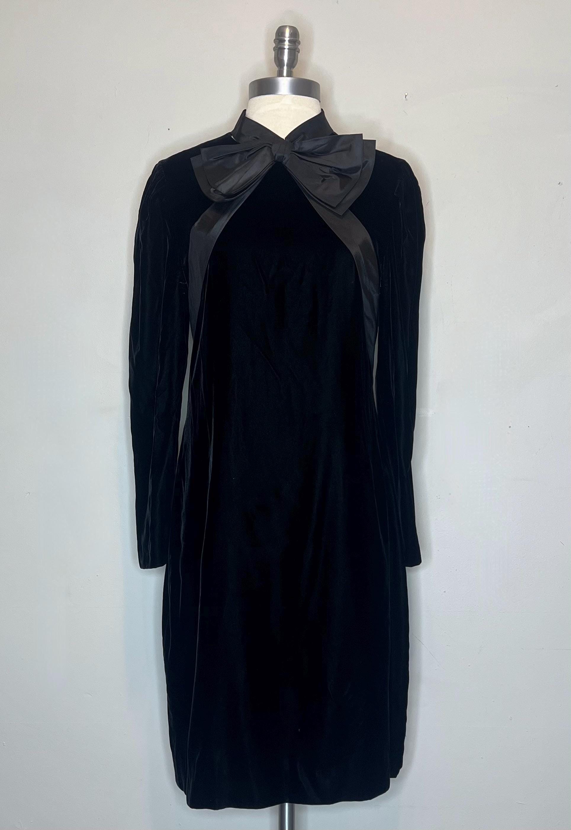Black Tie 80s Dress - Etsy