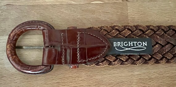 ❤️WOMENS BRIGHTON Brown Braided Belt Sz Small / 28 BRIGHTON Brown Leather Braided Belt Size S 28 Women main image 3