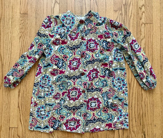 Vintage 1940's Womens Cotton Seersucker Artist Smo