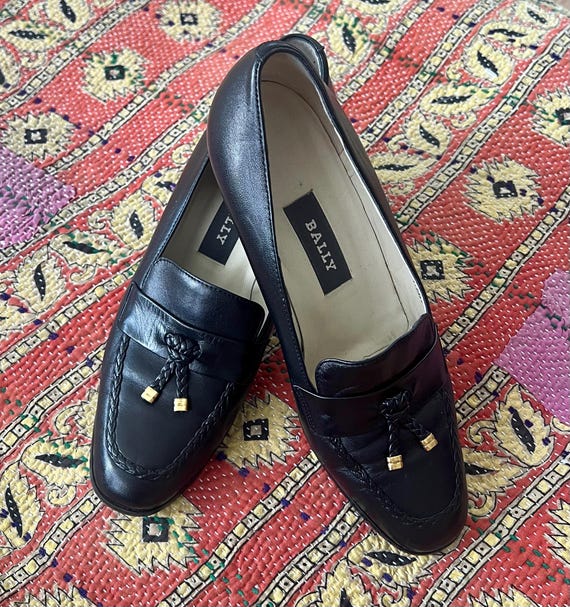 90s/y2k BALLY Dark Brown Leather Styleflex Hampton Tassle  display picture 1