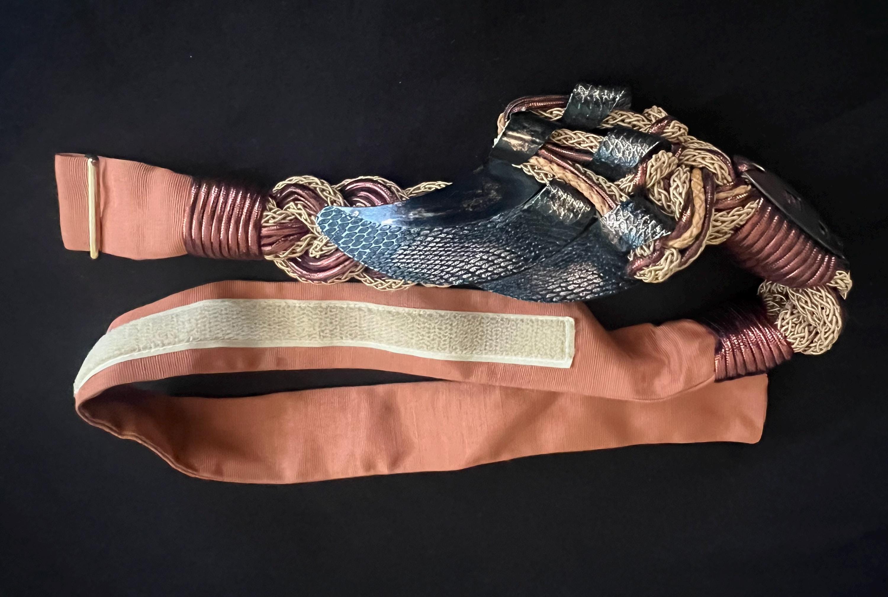 Vintage 80s Carolyn Tanner Designs Art to Wear Belt 1980s Carolyn Tanner Wearable Art Belt: Copper Braid  main image 2
