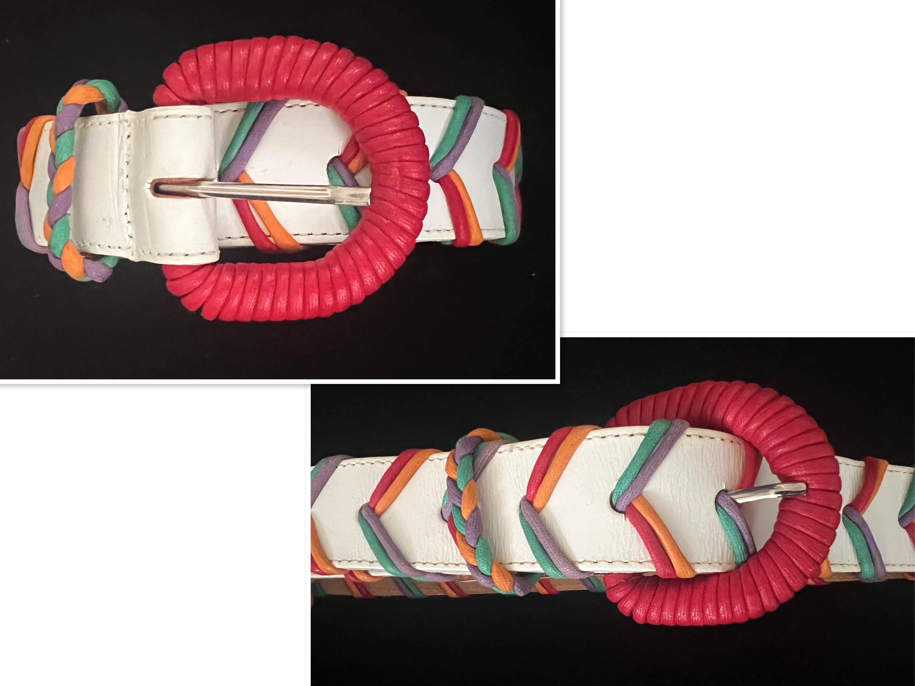 Jinnie Johansen Tan Leather Braided Woven Belt Vintage 1980s Western boho Scandi Vintage 1980s Ginnie Johansen Genuine Leather | Mercari main image 2