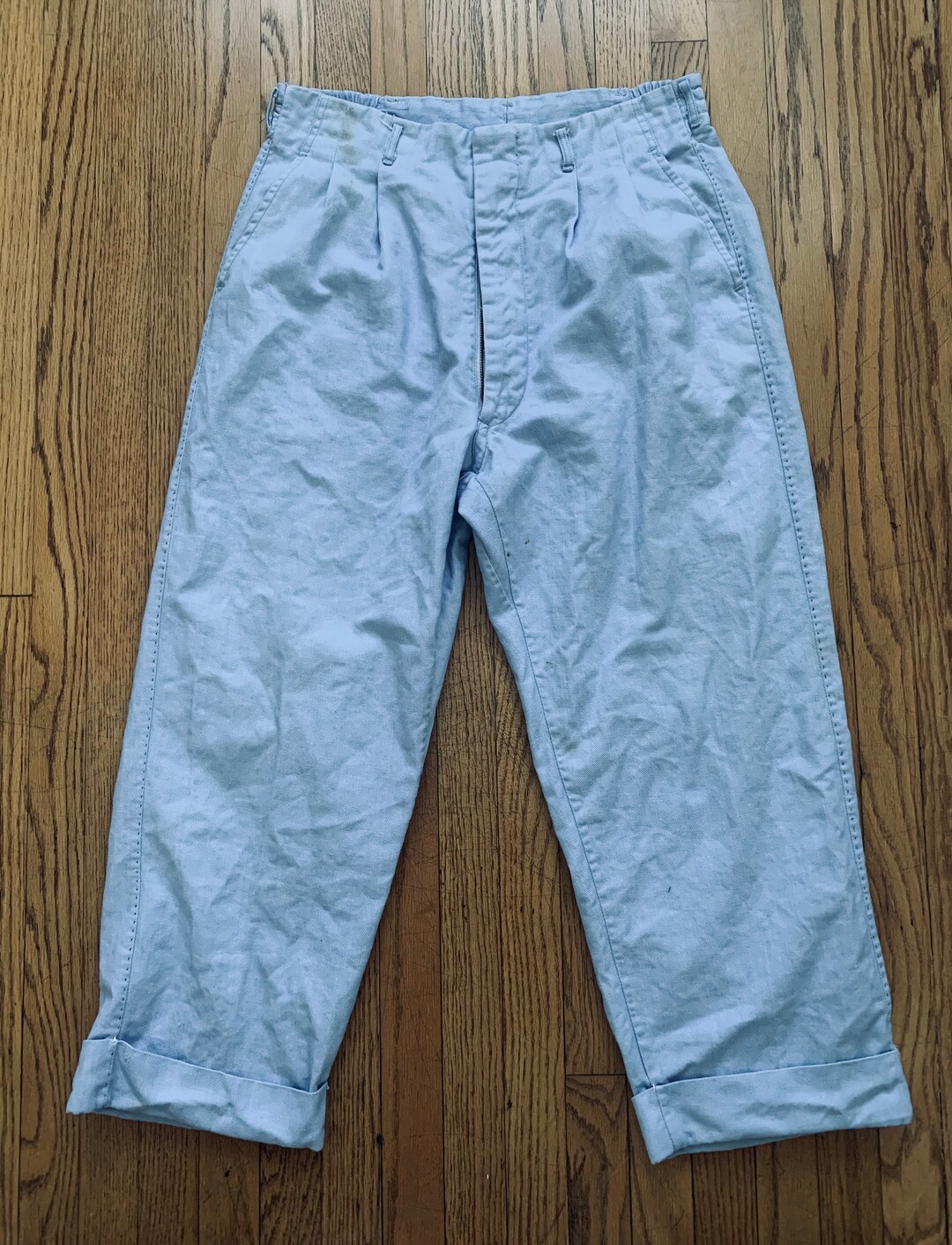 Hercules 40s 50s Light Blue Workwear Trousers Putter Pants - Etsy