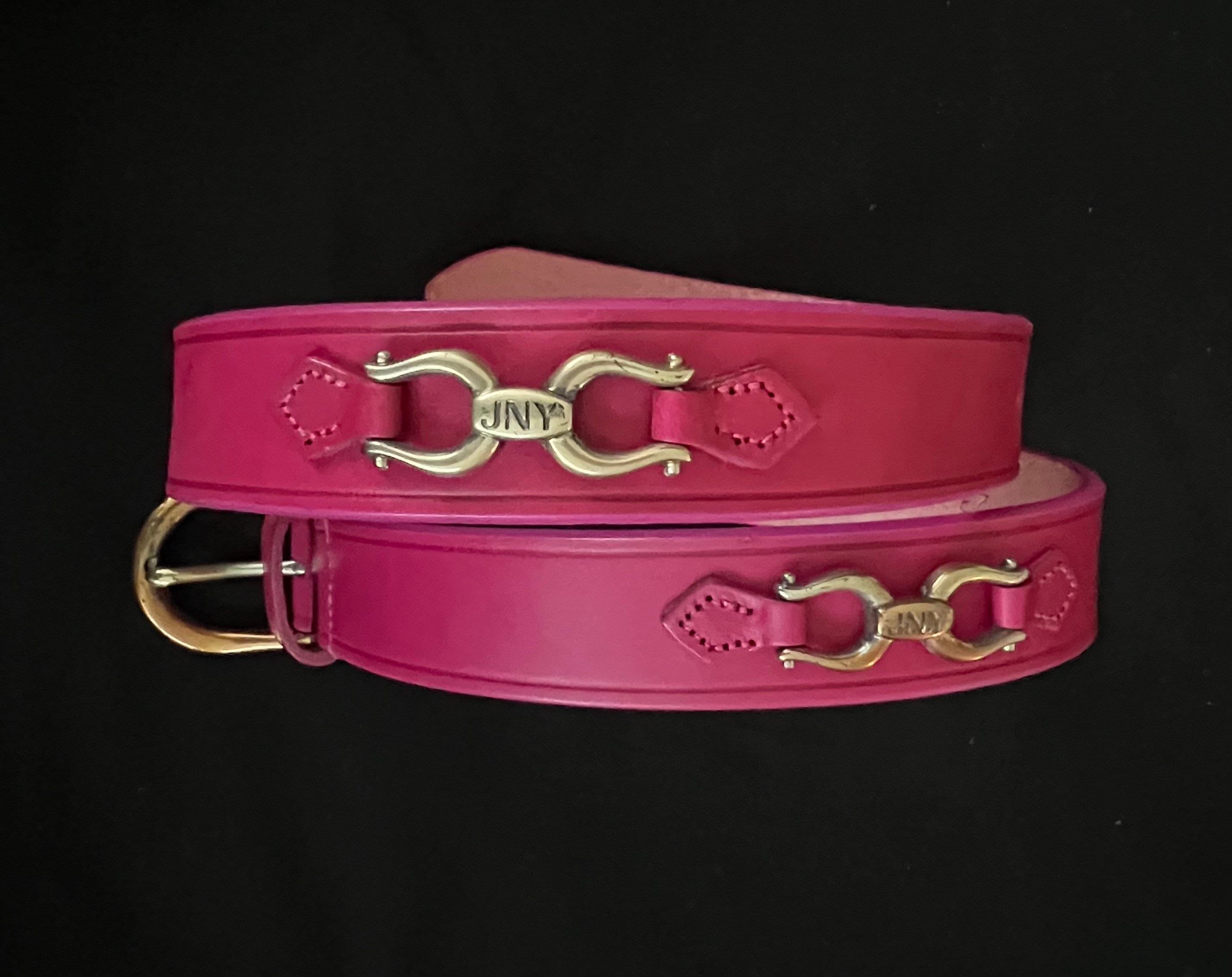 VTG Stretchy Hot Pink Braided Cinch Belt 30-32\