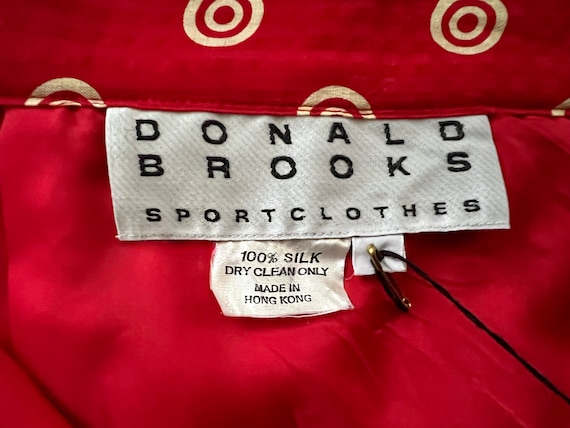 80s Donald Brooks Sportclothes Red and White Targ… - image 10
