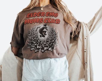 club mamme emo anziane / maglietta mamma / maglietta trendy estetica boho comfort colors /
