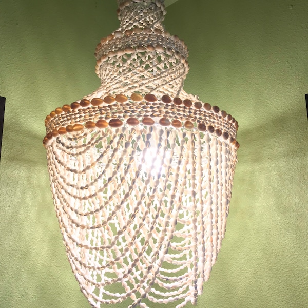 Large Boho Sea Shell Chandelier