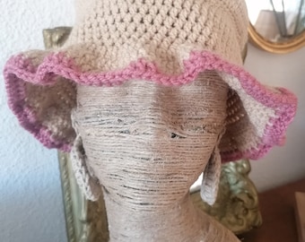 Bonnet Bob Chapeau crochet fait main modèle unique