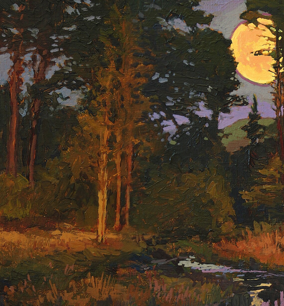 Marsh Moonrise Giclee Fine Art PRINT of Original Painting - Etsy