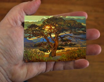 ACEO Edition of Original Painting by Jan Schmuckal - End With A Flourish - Signed Affordable Art Print Trading Art Card size artist produced
